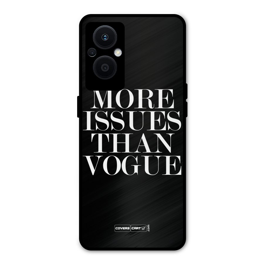 More Issues than Vogue (Black) Metal Back Case for Oppo F21s Pro 5G