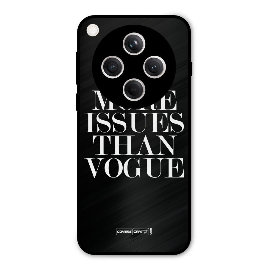 More Issues than Vogue (Black) Metal Back Case for Oppo Find X8