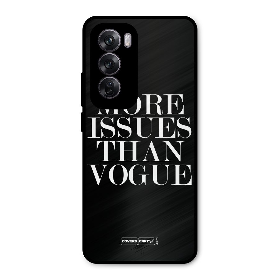 More Issues than Vogue (Black) Metal Back Case for Oppo Reno12 Pro