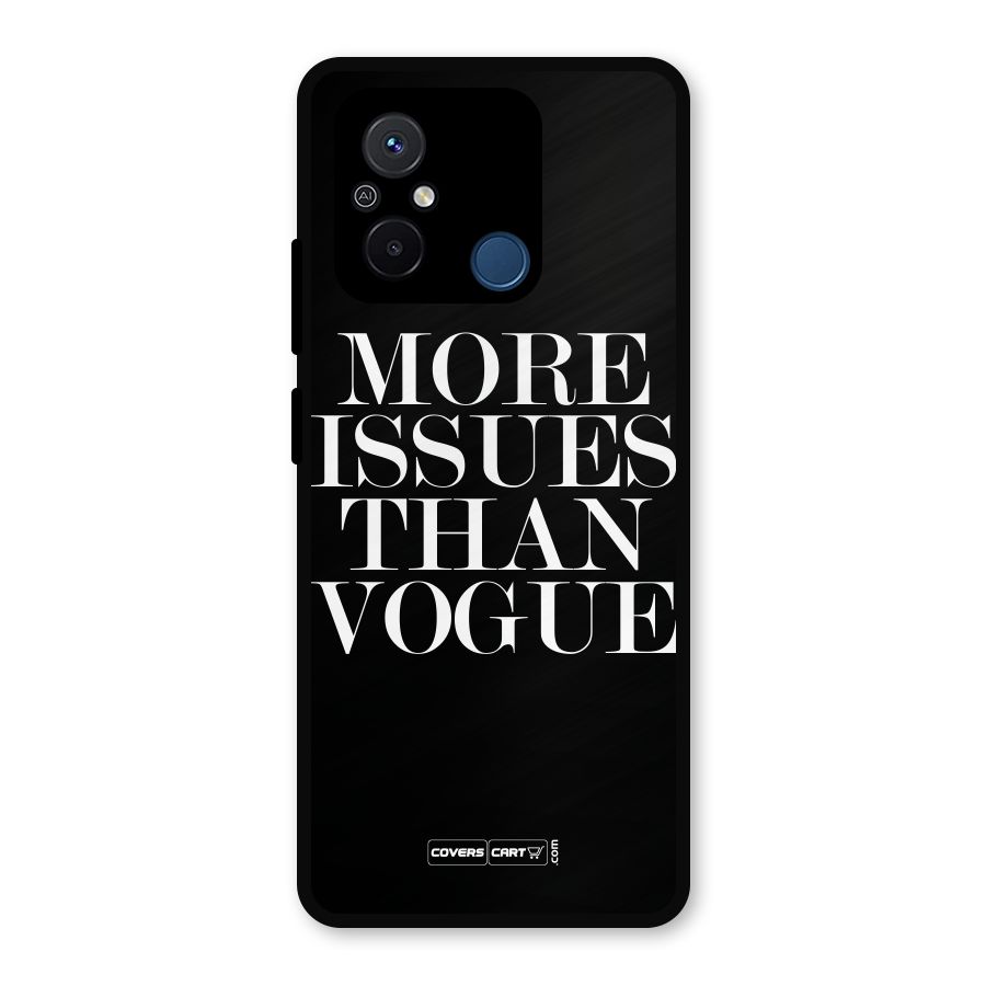More Issues than Vogue (Black) Metal Back Case for Poco C55