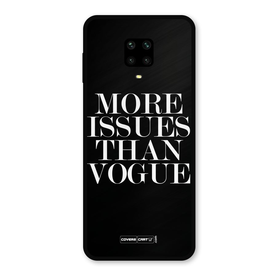 More Issues than Vogue (Black) Metal Back Case for Poco M2 Pro