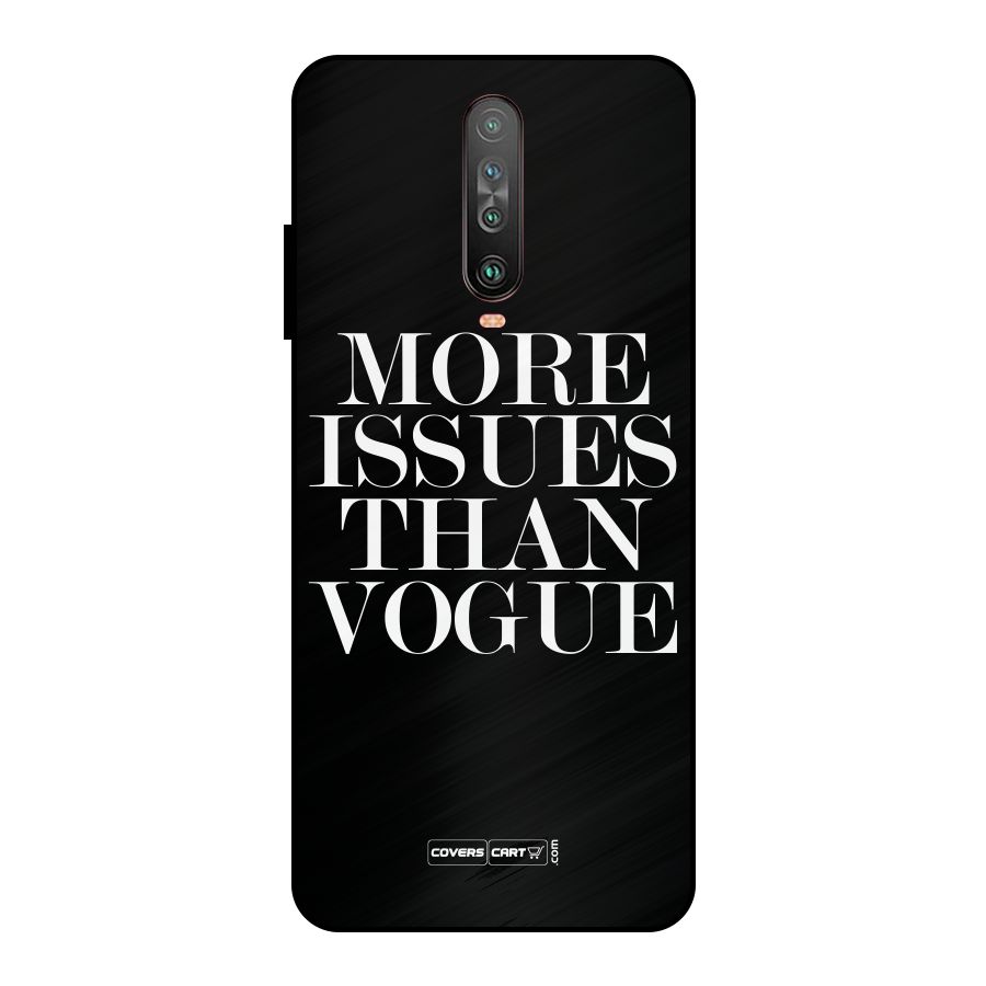 More Issues than Vogue (Black) Metal Back Case for Poco X2
