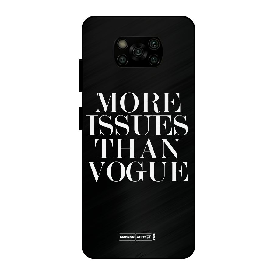 More Issues than Vogue (Black) Metal Back Case for Poco X3