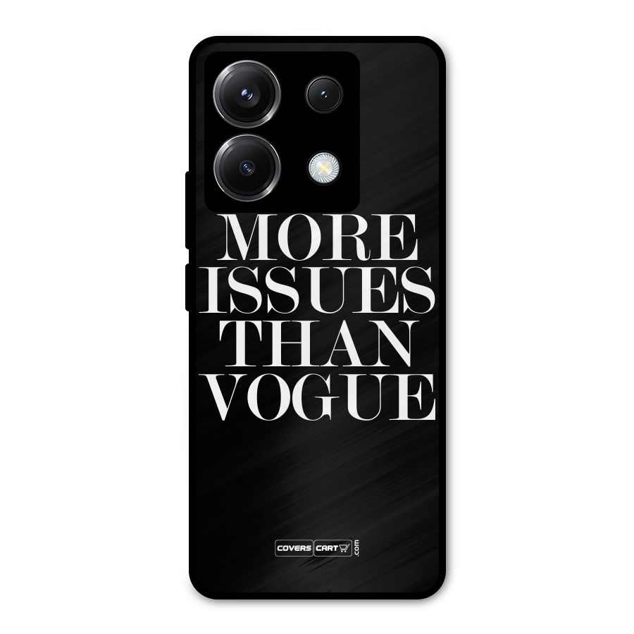 More Issues than Vogue (Black) Metal Back Case for Poco X6