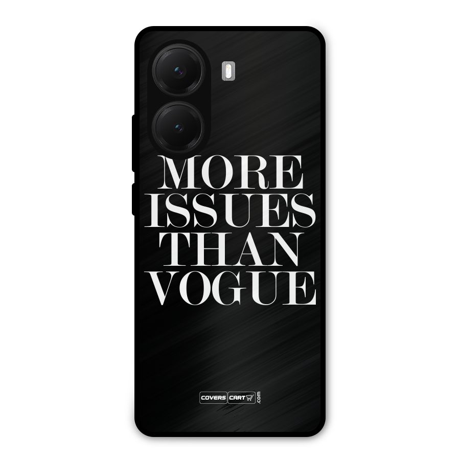 More Issues than Vogue (Black) Metal Back Case for Poco X7 Pro