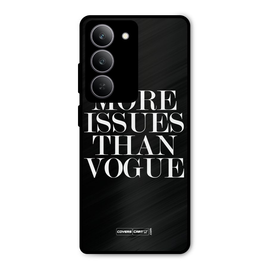 More Issues than Vogue (Black) Metal Back Case for Realme 14x