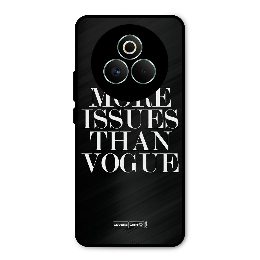 More Issues than Vogue (Black) Metal Back Case for Realme P3 Pro
