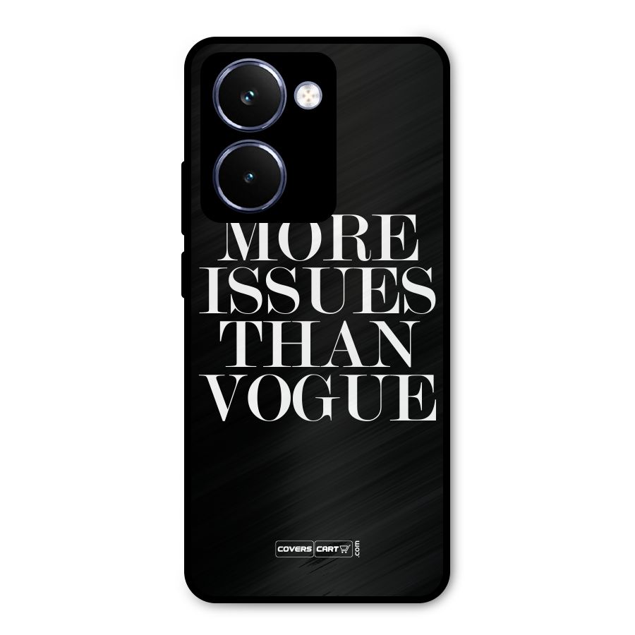 More Issues than Vogue (Black) Metal Back Case for Realme P3 Ultra