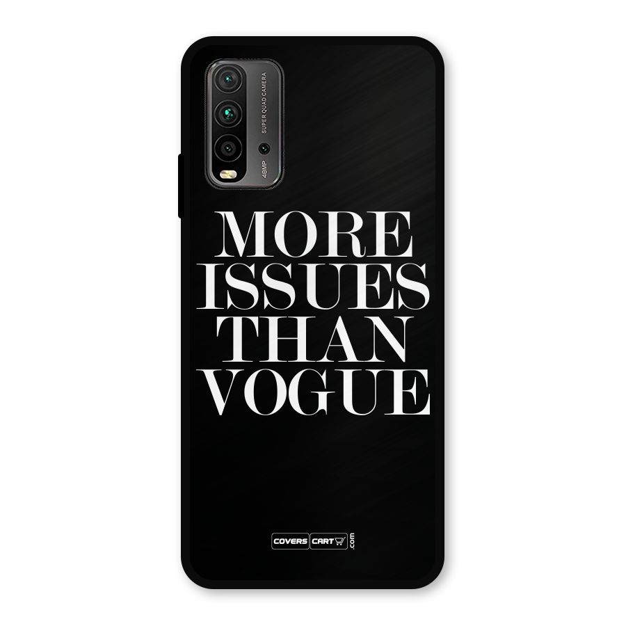 More Issues than Vogue (Black) Metal Back Case for Redmi 9 Power