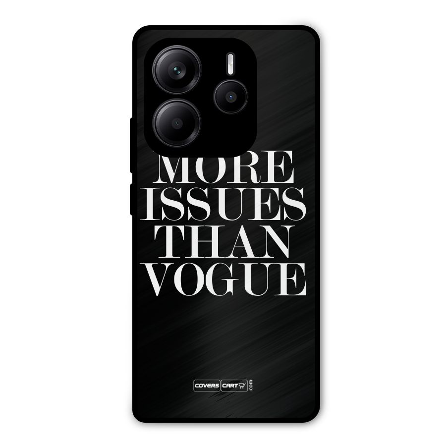 More Issues than Vogue (Black) Metal Back Case for Redmi Note 14 5G