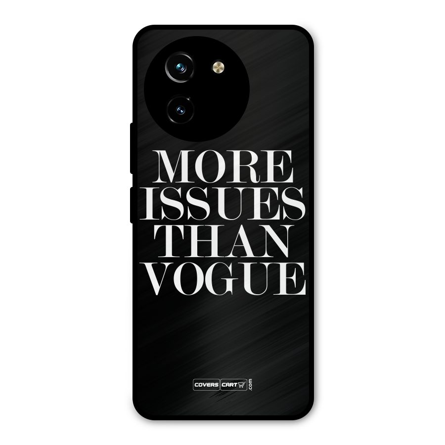 More Issues than Vogue (Black) Metal Back Case for Vivo T3x
