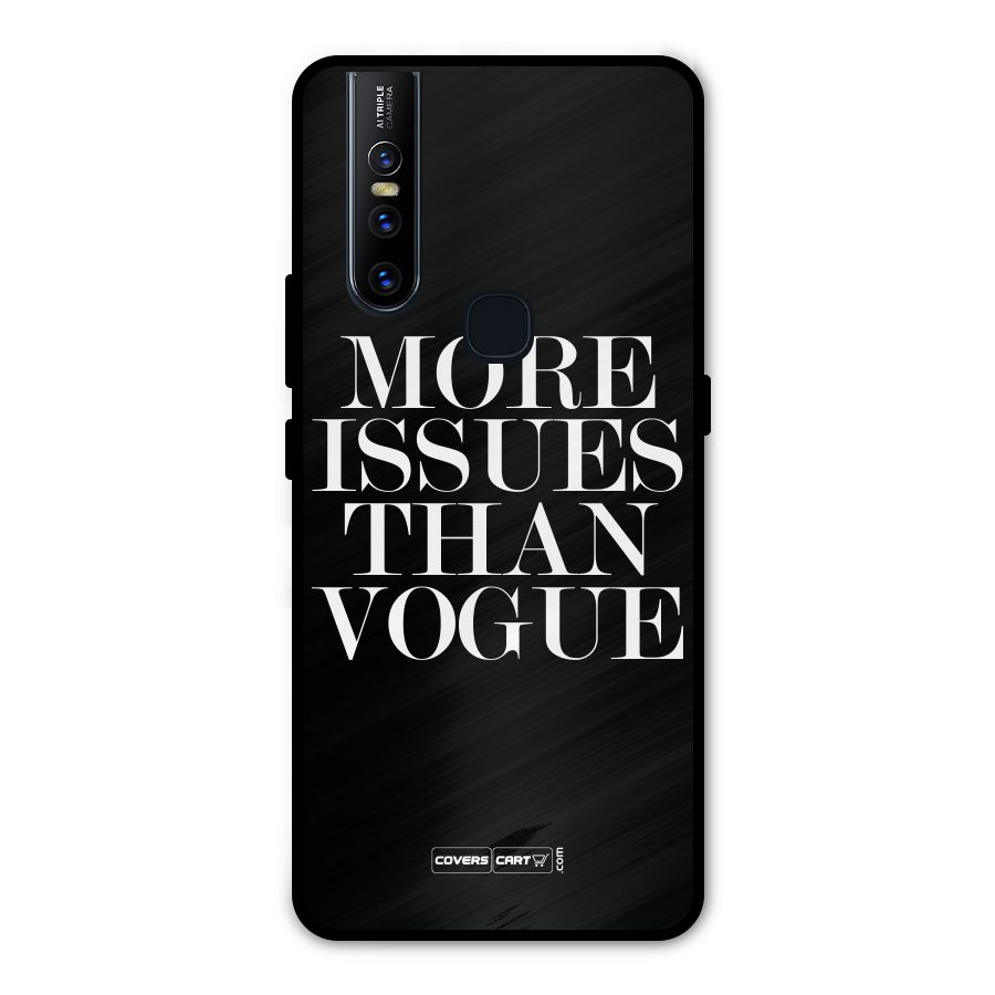 More Issues than Vogue (Black) Metal Back Case for Vivo V15