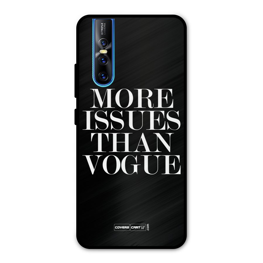 More Issues than Vogue (Black) Metal Back Case for Vivo V15 Pro