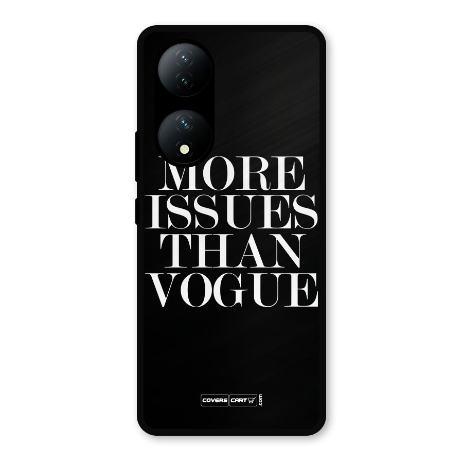 More Issues than Vogue (Black) Metal Back Case for Vivo Y100