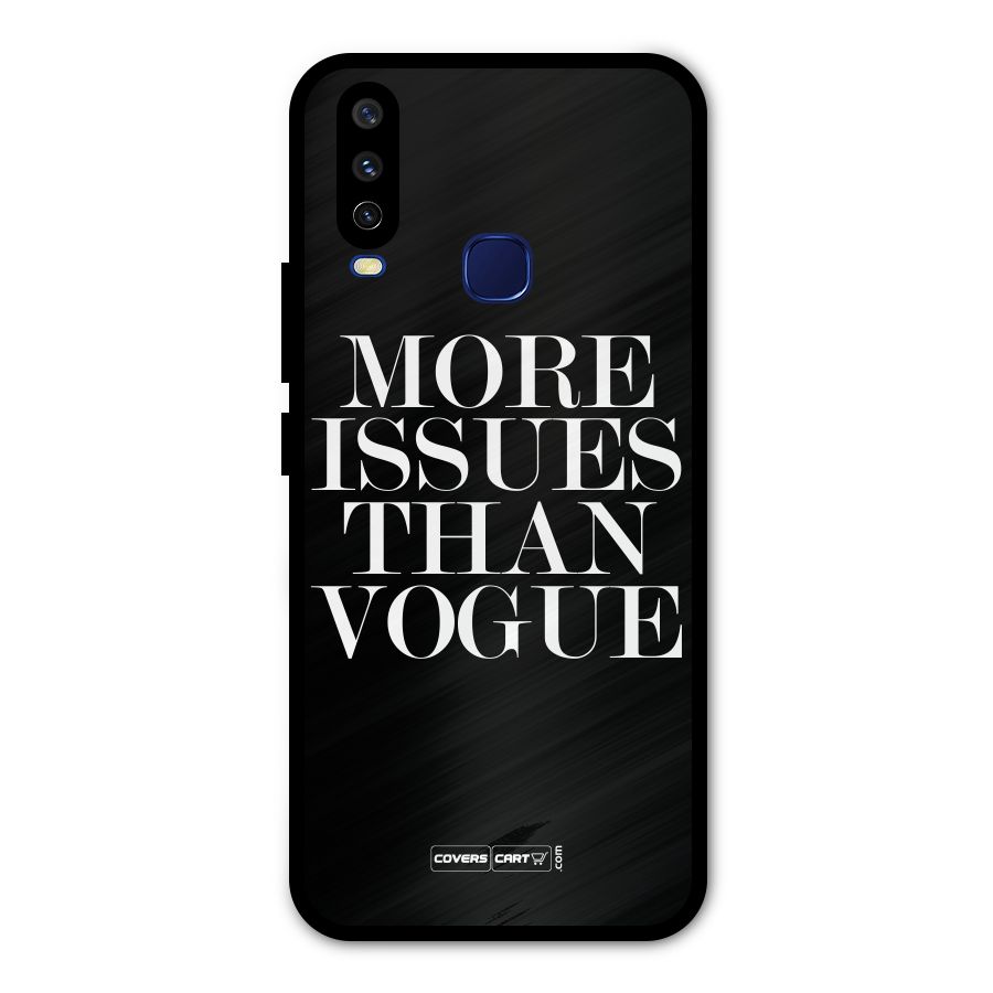 More Issues than Vogue (Black) Metal Back Case for Vivo Y15