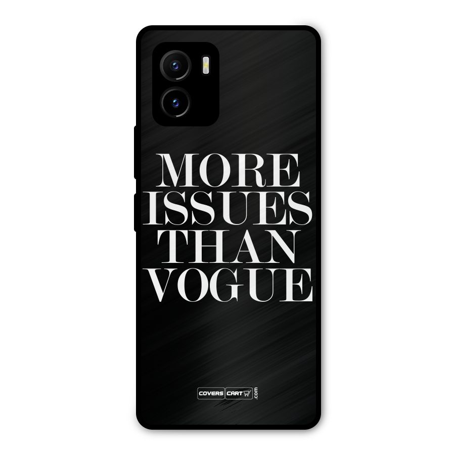 More Issues than Vogue (Black) Metal Back Case for Vivo Y15s