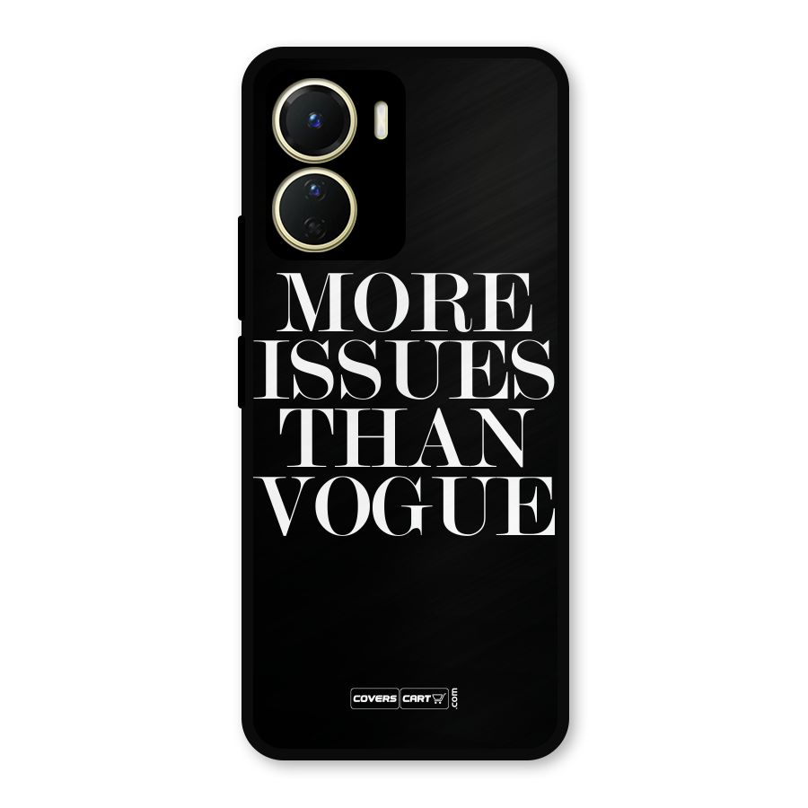 More Issues than Vogue (Black) Metal Back Case for Vivo Y16