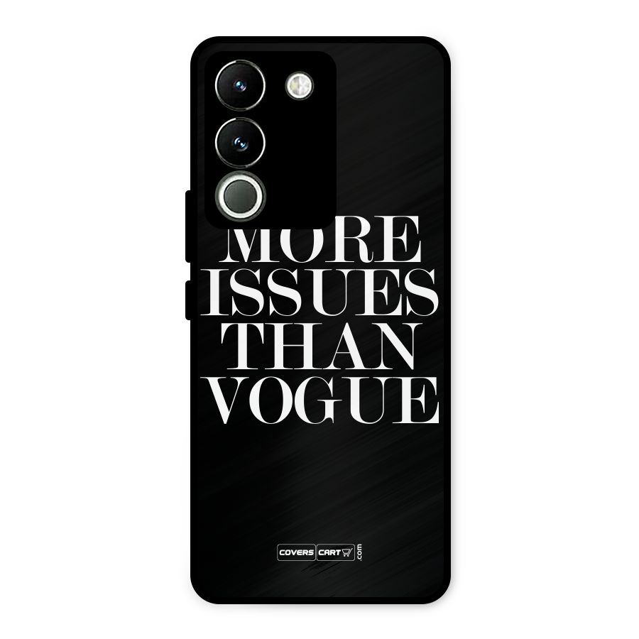 More Issues than Vogue (Black) Metal Back Case for Vivo Y200