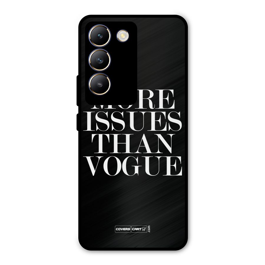 More Issues than Vogue (Black) Metal Back Case for Vivo Y200e