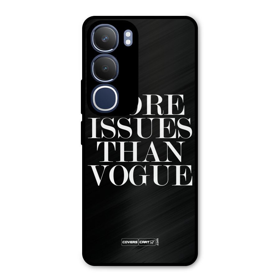 More Issues than Vogue (Black) Metal Back Case for Vivo Y29