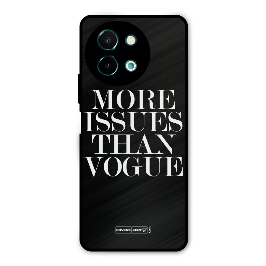 More Issues than Vogue (Black) Metal Back Case for Vivo Y58