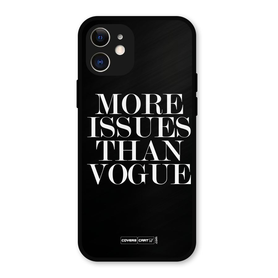 More Issues than Vogue (Black) Metal Back Case for iPhone 12