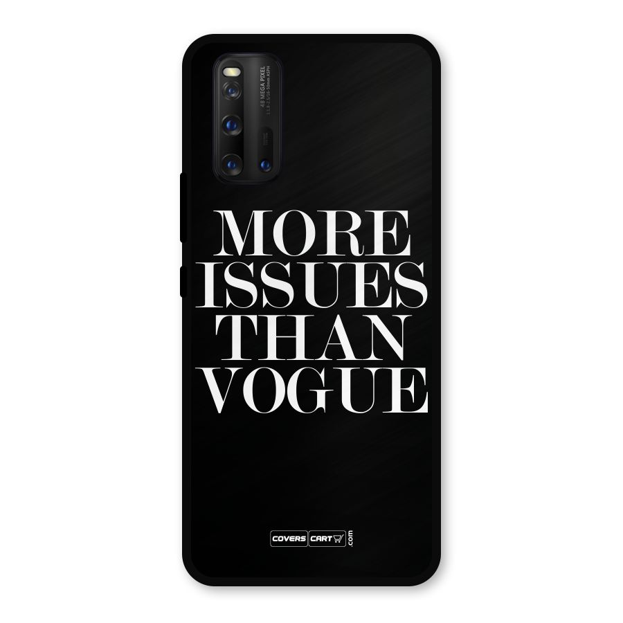 More Issues than Vogue (Black) Metal Back Case for iQOO 3