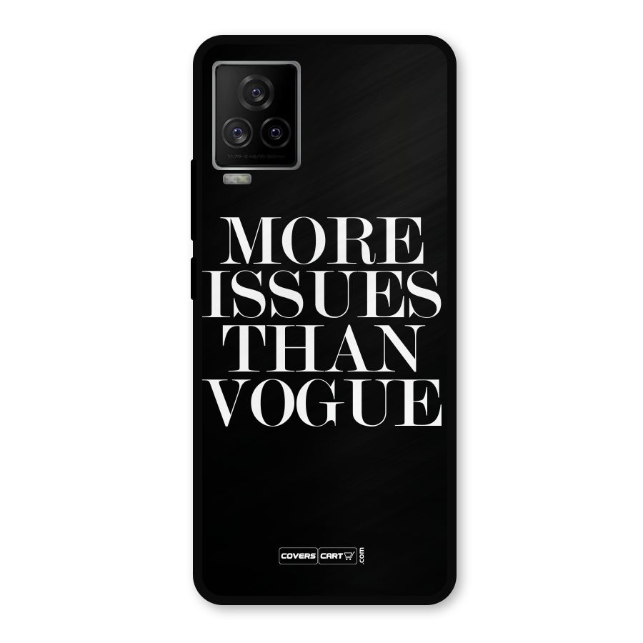 More Issues than Vogue (Black) Metal Back Case for iQOO 7 Legend 5G