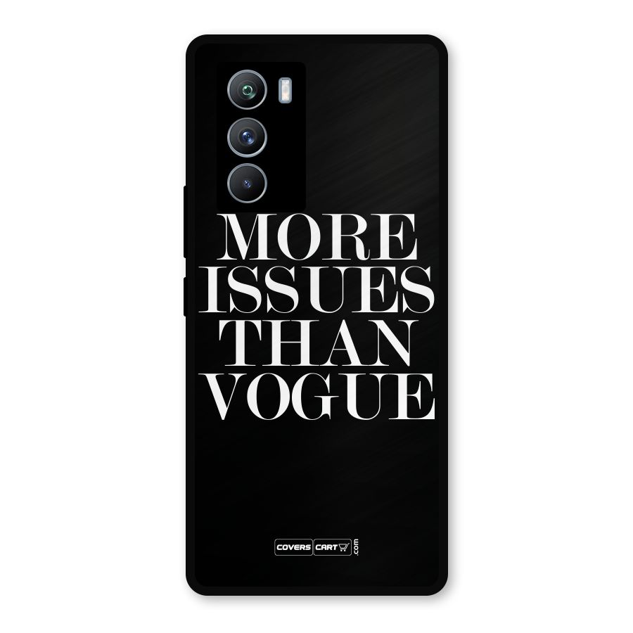 More Issues than Vogue (Black) Metal Back Case for iQOO 9 SE