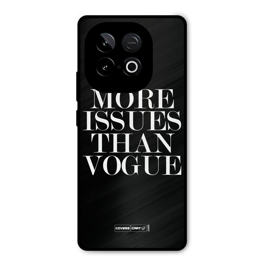 More Issues than Vogue (Black) Metal Back Case for iQOO Neo 10