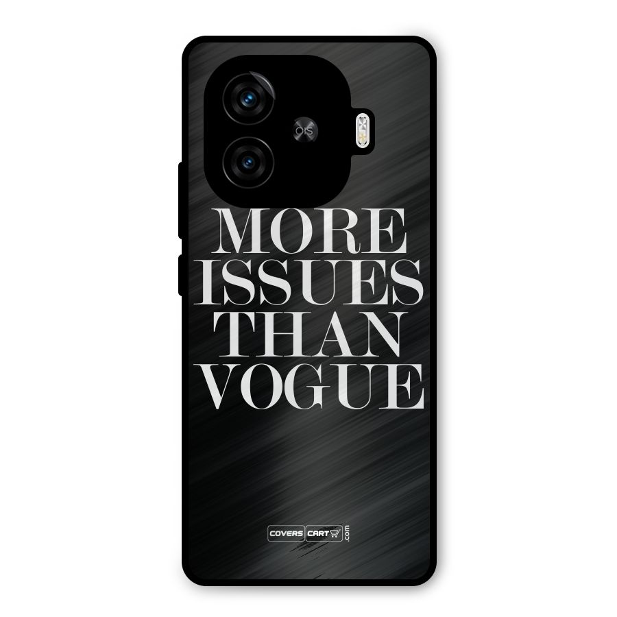 More Issues than Vogue (Black) Metal Back Case for iQOO Neo 10R