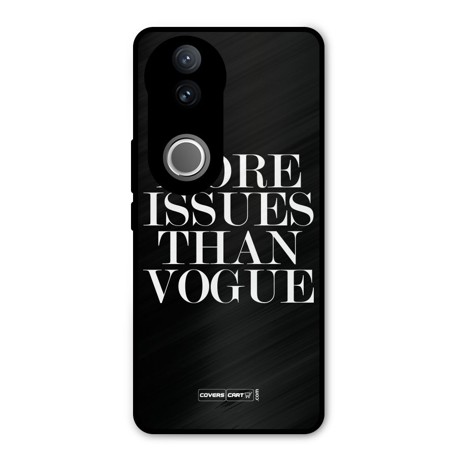 More Issues than Vogue (Black) Metal Back Case for iQOO Z10R