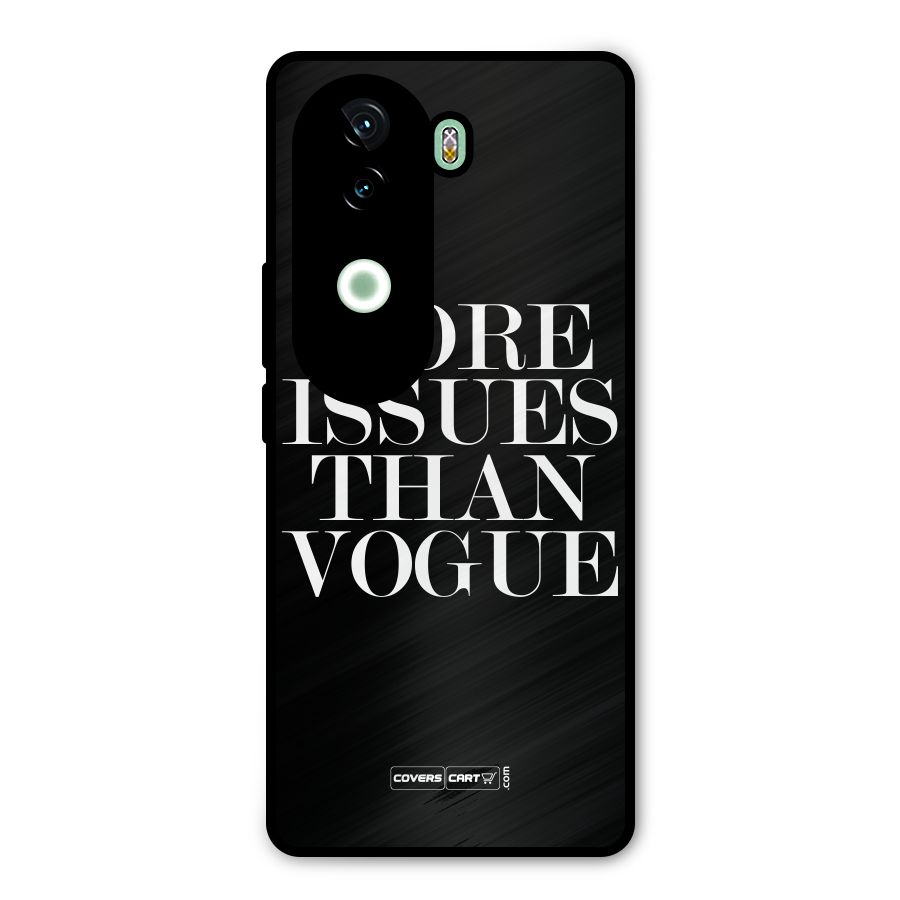 More Issues than Vogue (Black) Metal Back Case for iQOO Z9s