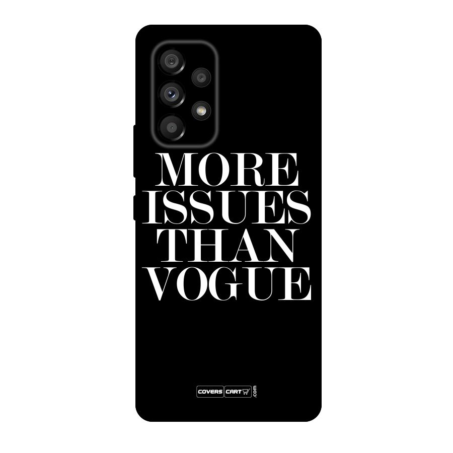 More Issues than Vogue (Black) Original Polycarbonate Back Case for Galaxy A53 5G
