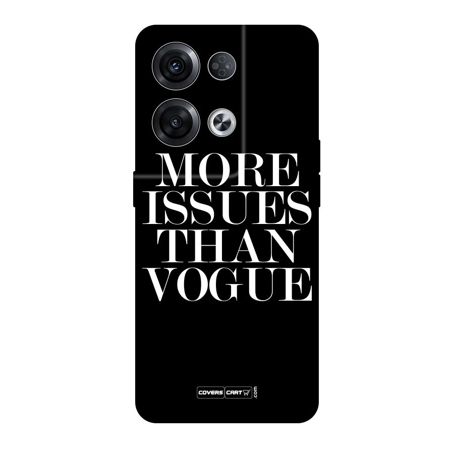 More Issues than Vogue (Black) Original Polycarbonate Back Case for Oppo Reno8 Pro 5G