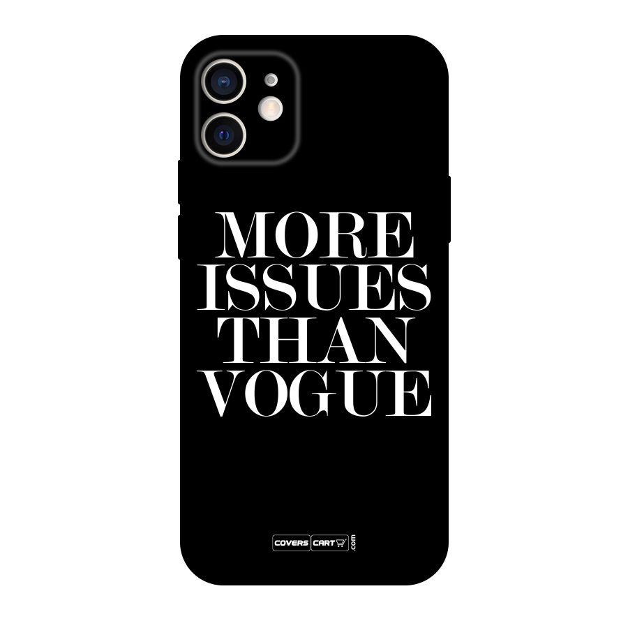 More Issues than Vogue (Black) Original Polycarbonate Back Case for iPhone 12