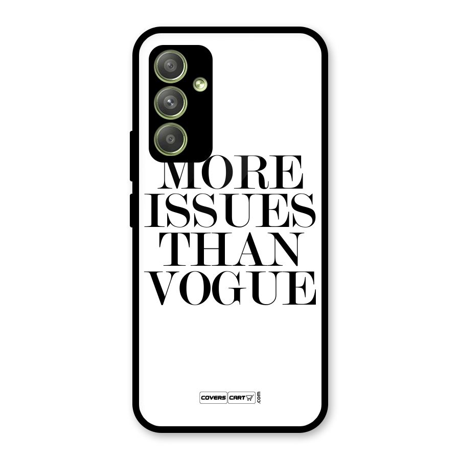 More Issues than Vogue (White) Glass Back Case for Galaxy A54