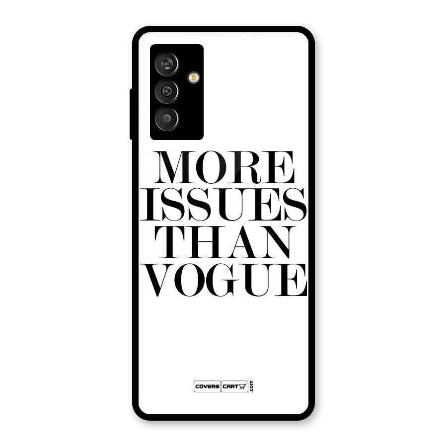 More Issues than Vogue (White) Glass Back Case for Galaxy M13