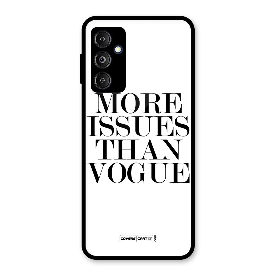 More Issues than Vogue (White) Glass Back Case for Galaxy M14 5G