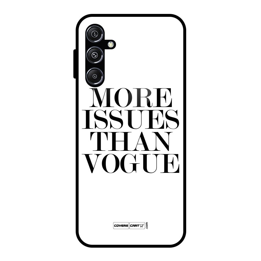 More Issues than Vogue (White) Glass Back Case for Galaxy M34 5G