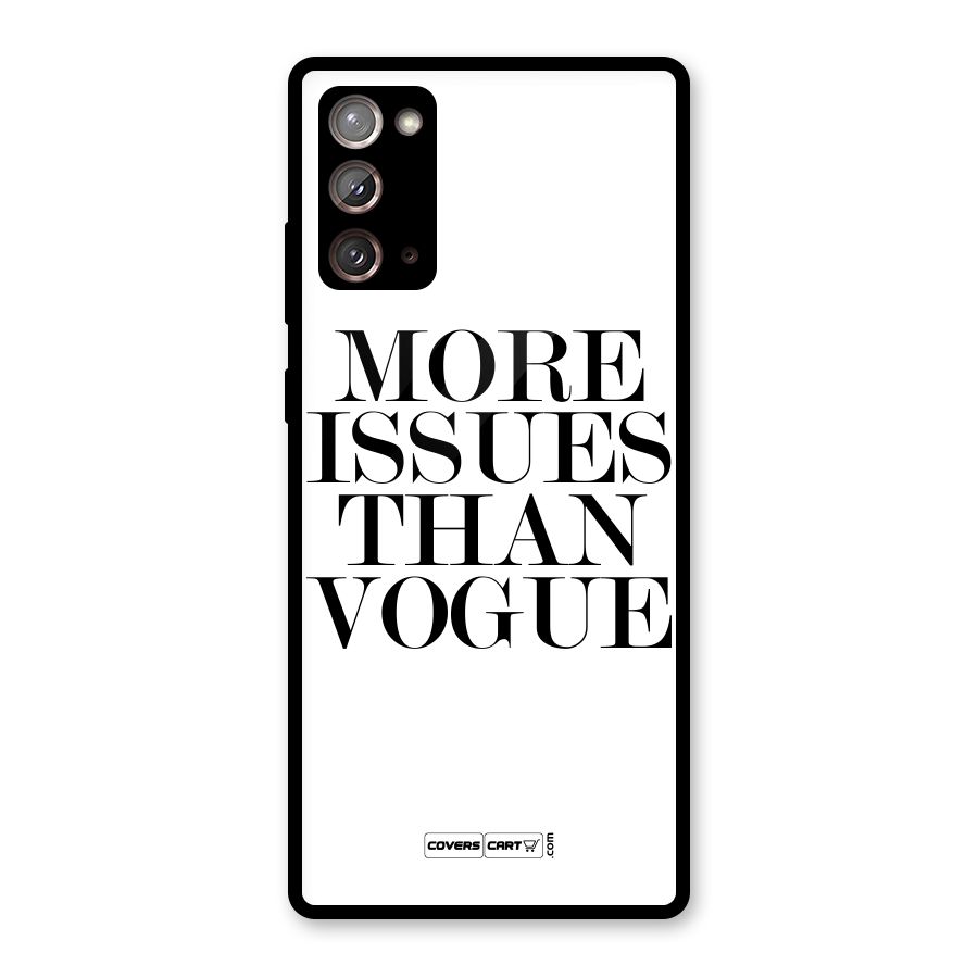 More Issues than Vogue (White) Glass Back Case for Galaxy Note 20