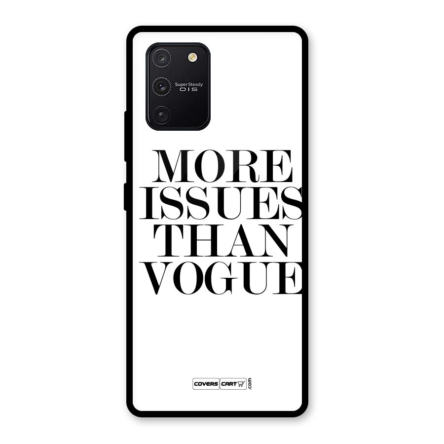 More Issues than Vogue (White) Glass Back Case for Galaxy S10 Lite