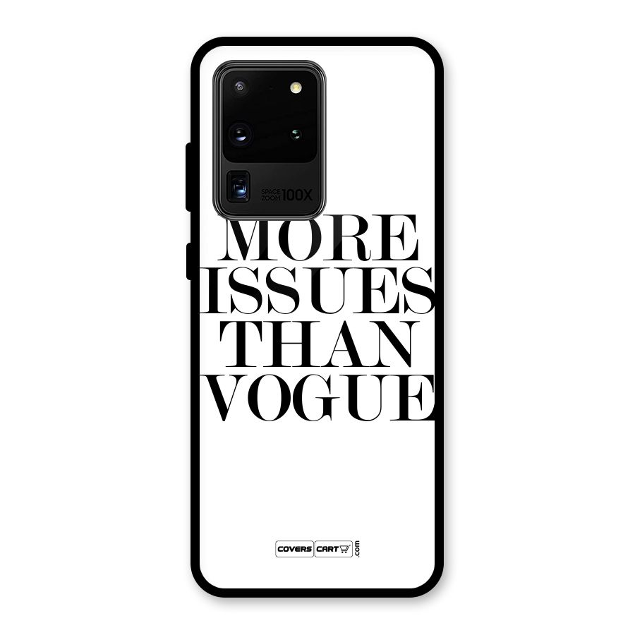 More Issues than Vogue (White) Glass Back Case for Galaxy S20 Ultra