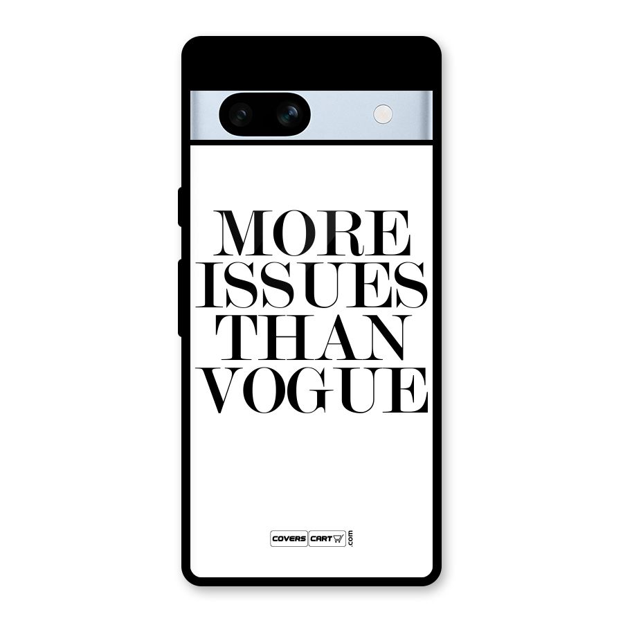 More Issues than Vogue (White) Glass Back Case for Google Pixel 7a