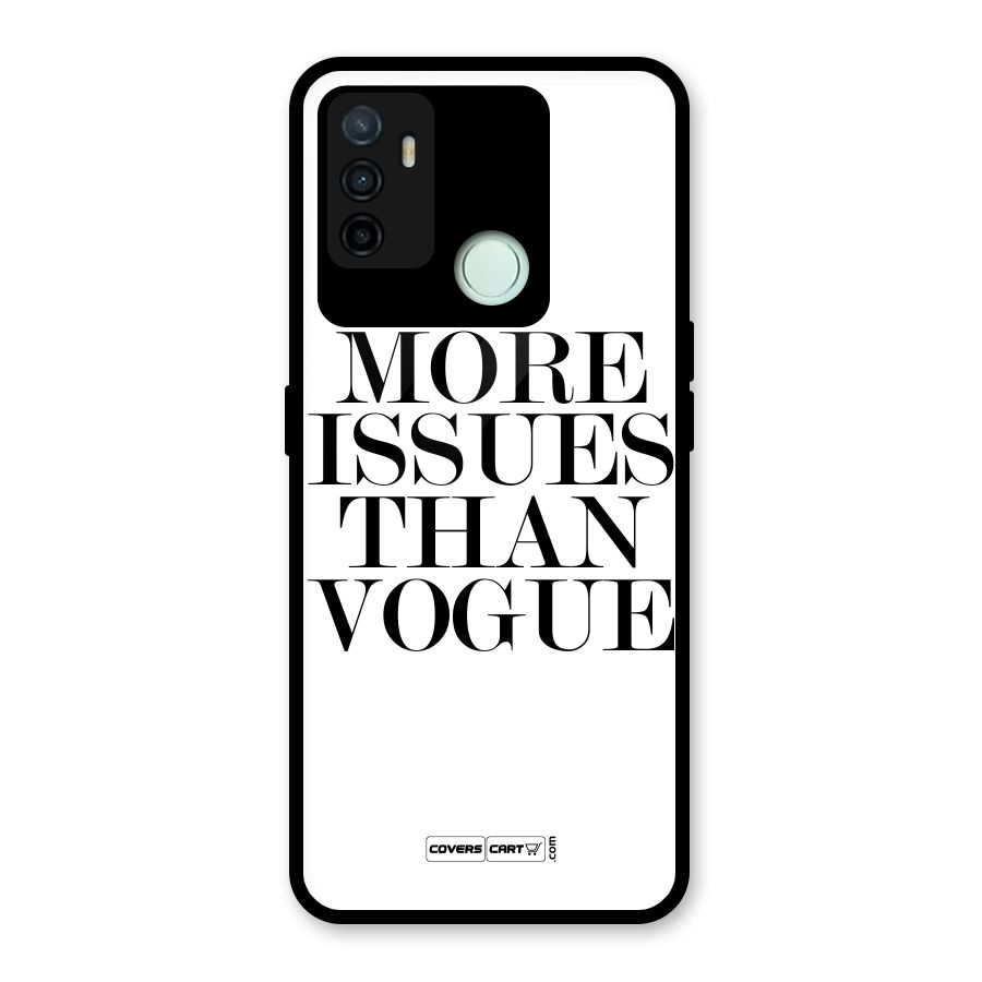 More Issues than Vogue (White) Glass Back Case for Oppo A53