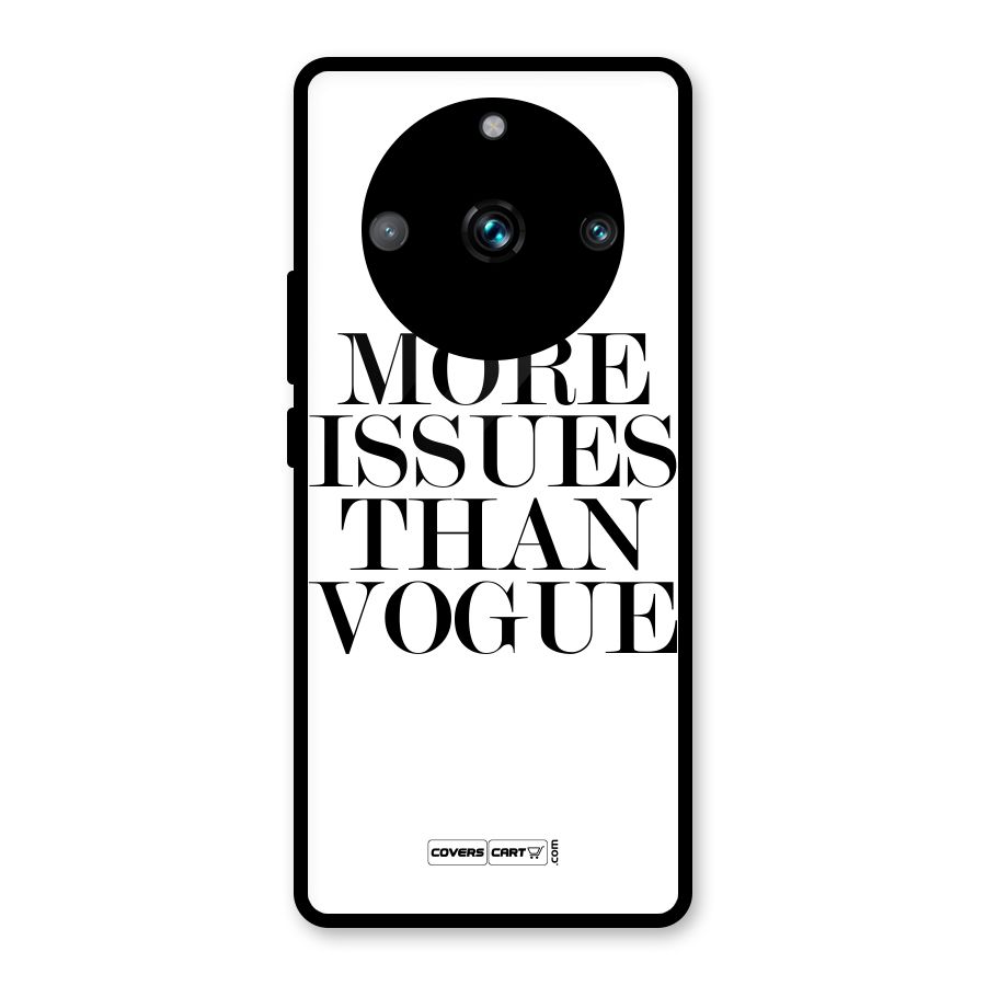 More Issues than Vogue (White) Glass Back Case for Realme 11 Pro Plus