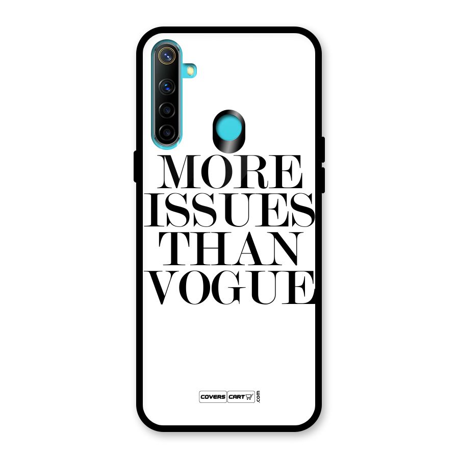 More Issues than Vogue (White) Glass Back Case for Realme 5i