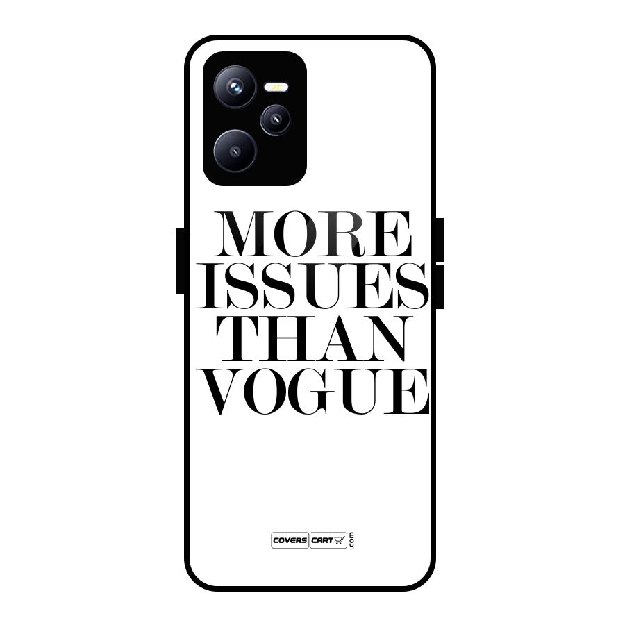 More Issues than Vogue (White) Glass Back Case for Realme C35