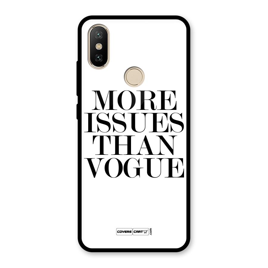 More Issues than Vogue (White) Glass Back Case for Redmi A2