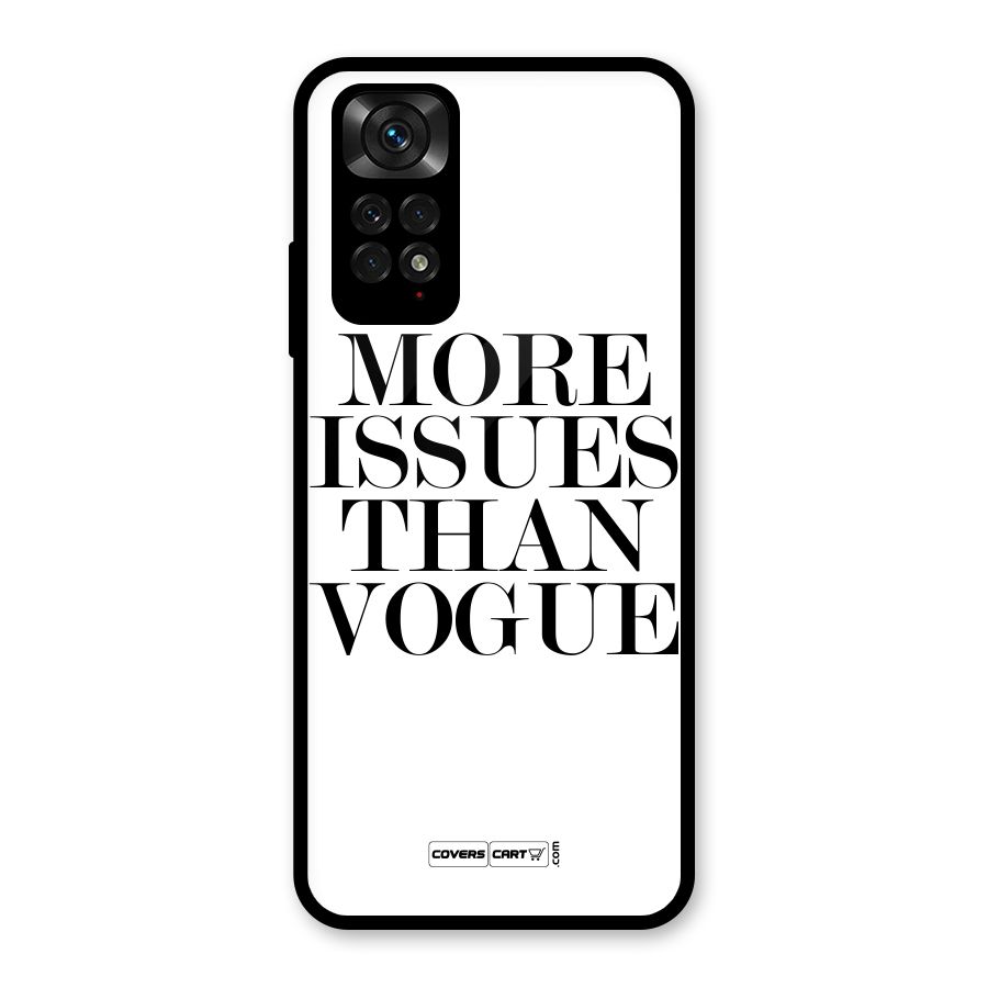 More Issues than Vogue (White) Glass Back Case for Redmi Note 11S
